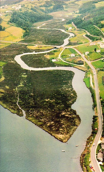 Desembocadura del Rio Meiro. Espacio amenazado por autopista.